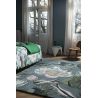 Tapis rectangle laine floral design Waterlily