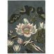 Tapis rectangle laine floral design Waterlily