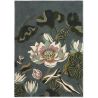 Tapis rectangle laine floral design Waterlily