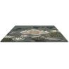 Tapis rectangle laine floral design Waterlily