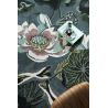 Tapis rectangle laine floral design Waterlily