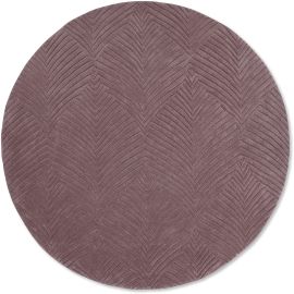 Tapis rond laine abstrait moderne main Folia 2.0