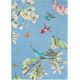 Tapis floral laine et viscose tufté main design Hummingbird