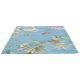 Tapis floral laine et viscose tufté main design Hummingbird