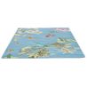 Tapis floral laine et viscose tufté main design Hummingbird