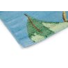 Tapis floral laine et viscose tufté main design Hummingbird