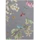 Tapis floral laine et viscose tufté main design Hummingbird