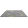 Tapis floral laine et viscose tufté main design Hummingbird