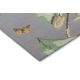 Tapis floral laine et viscose tufté main design Hummingbird