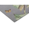 Tapis floral laine et viscose tufté main design Hummingbird