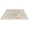 Tapis floral laine et viscose tufté main design Paeonia Blush