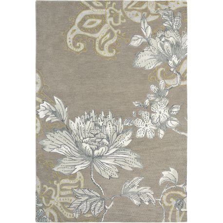 Tapis laine et viscose design floral tufté main Fabled Floral