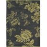 Tapis floral laine et viscose moderne tufté main Tonquin