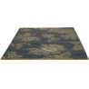 Tapis floral laine et viscose moderne tufté main Tonquin