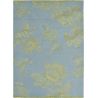 Tapis floral laine et viscose moderne tufté main Tonquin