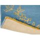 Tapis floral laine et viscose moderne tufté main Tonquin
