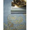 Tapis floral laine et viscose moderne tufté main Tonquin