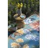 Tapis floral extérieur et intérieur moderne Sapphire Garden