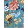 Tapis floral extérieur et intérieur moderne Sapphire Garden