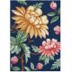 Tapis floral extérieur et intérieur moderne Midnight Garden