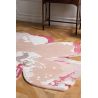 Tapis original laine floral tufté main design Shaped Magnolia