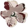 Tapis original laine floral tufté main design Shaped Magnolia