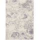 Tapis coton moderne floral rectangle Linear Floral