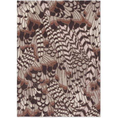 Tapis tufté main moderne rectangle laine Feathers