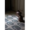 Tapis coton abstrait rectangle moderne Woodblock