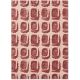 Tapis coton abstrait rectangle moderne Woodblock