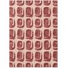 Tapis coton abstrait rectangle moderne Woodblock