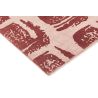 Tapis coton abstrait rectangle moderne Woodblock