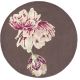 Tapis rond floral laine et viscose moderne Tranquility