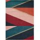 Tapis rectangle moderne laine et viscose graphique Sahara