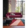 Tapis rectangle moderne laine et viscose graphique Sahara