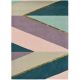 Tapis rectangle moderne laine et viscose graphique Sahara