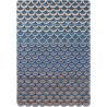 Tapis rectangle laine moderne tufté main courbe Masquerade