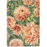 Tapis moderne laine tufté main floral Dahlia