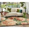 Tapis moderne laine tufté main floral Dahlia