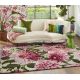 Tapis moderne laine tufté main floral Dahlia