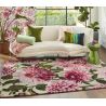 Tapis moderne laine tufté main floral Dahlia