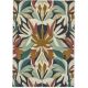 Tapis viscose et laine design tufté main floral Melora