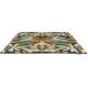 Tapis viscose et laine design tufté main floral Melora