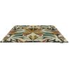 Tapis viscose et laine design tufté main floral Melora