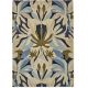 Tapis viscose et laine design tufté main floral Melora