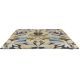 Tapis viscose et laine design tufté main floral Melora