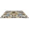 Tapis viscose et laine design tufté main floral Melora