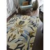 Tapis viscose et laine design tufté main floral Melora