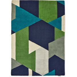 Tapis géométrique laine moderne tufté main Popova