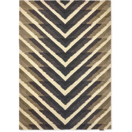 Tapis laine tufté main abstrait design Makalu